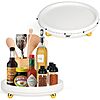 Sublaga 2 Pack 10&amp;quot; Kitchen Organizer Turntable for Pantry Table Organization, Non-Skid Under-Sink Cabinet Rack (White) $6.01