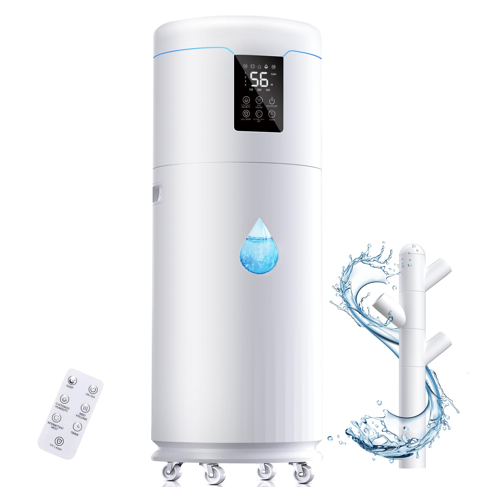 17L/4.5Gal Ultra Large Humidifiers for Bedroom 2000 sq ft, Quiet Humidifiers for Large Room, Tower Humidifier with 4 Mist Mode & Extension Tube $141.35