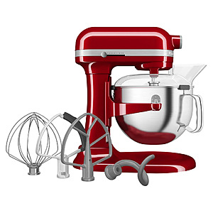 KitchenAid 6 Quart Bowl-Lift Stand Mixer with Attachments and Pouring Shield $319.99