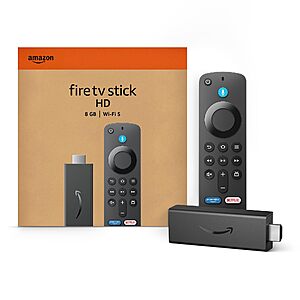 Amazon Fire TV Stick HD (newest model), free and live TV, Alexa Voice Remote, smart home controls, HD streaming $19.99