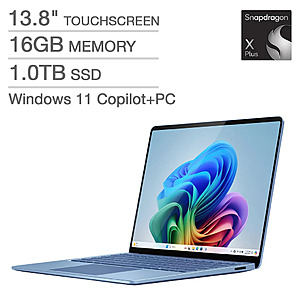 Microsoft Surface Laptop Copilot+ PC 13.8" - Qualcomm Snapdragon X Plus (10 core) - 2304 x 1536 - Windows 11 - 16GB RAM - 1TB SSD $749.99