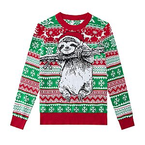 Reindeer Ugly Christmas Sweater Snowflake Loose Red Green White Winter Sweaters for Kid Casual Cotton Pullover Crew Neck Holiday Sweatshirt $14.99