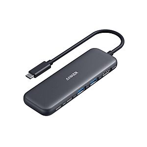 Anker USB C Hub, 5-in-1 USBC to HDMI Splitter with 4K Display, 1 x Powered USB-C 5Gbps & 2&times;Powered USB-A 3.0 5Gbps Data Ports for MacBook Pro, MacBook Air, Dell and More $18.99