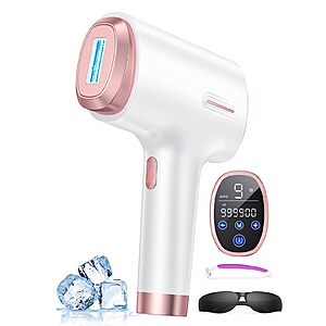 Ubroo IPL Laser Hair Removal for Women and Men, 45&deg;F Ice Cooling Laser Hair Removal Device for Face & Body, At-Home Painless Hair Remover $68.15