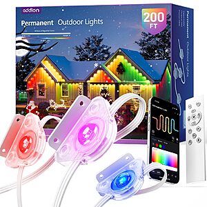 addlon Permanent Outdoor Lights,Smart RGB+IC LED Lights for House & Outdoor Decor,App & Remote Control,Scene Modes $39.99