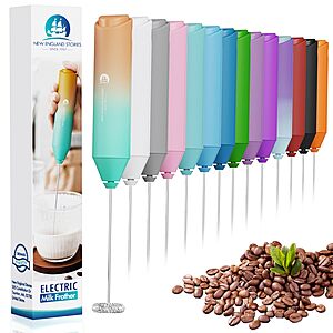 Powerful Milk Frother Handheld Foam Maker,Mini Whisk Drink Mixer for Coffee,Cappuccino,Latte,Matcha,Hot Chocolate,No Stand,Meadow $3.99
