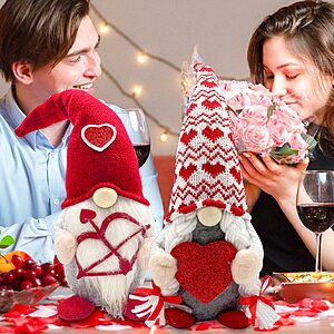 Valentines Day Decor - Valentines Day Decorations - Valentine Couple Gnomes Decorations for Home, Office - Valentine's Gifts for Her, Wife, Women, Girlfriend $16.64