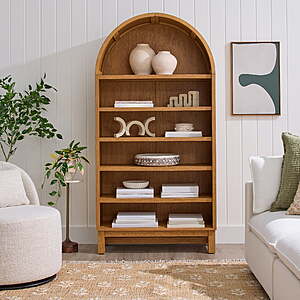 Better Homes & Gardens Juliet Open Arch Bookcase, Light Honey $198