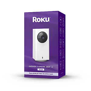 Roku Smart Home Indoor Camera 360° SE Wi-Fi®-Connected - Wired 1080p Security Surveillance Camera with Motion Detection and Tracking $29.88