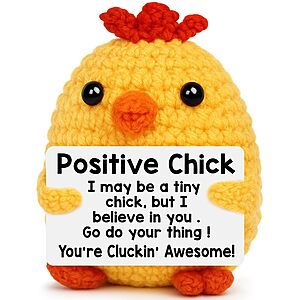 Chicken Easter Basket Stuffers Gifts for Teens Girl Boy Daughter Son Gifts Easter Egg Fillers Essentials Birthday Gift for Women Positive Crochet Animals $5.98