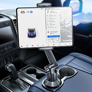eSamcore Tablet Holder for Car, for iPad Stand Cup Holder Car Mount with 1.57" Depth Large Clamp 15" Height Adjustable Tab Mount Holder for 6"-12.9" $15.39