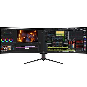 INNOCN 49" Curved Gaming Monitor 144Hz Ultrawide 32:9 WDFHD 3840 x 1080P, R1800, 99% sRGB, HDR400, USB Type C,