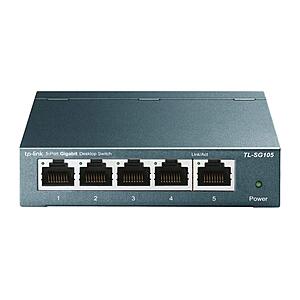 TP-Link TL-SG105, 5 Port Gigabit Unmanaged Ethernet Switch, Network Hub, Ethernet Splitter, Plug & Play, Fanle