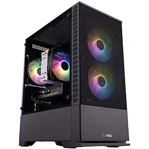 ABS Cyclone Aqua Gaming Desktop PC, Windows 11, Intel Core 5 Processor 120, GeForce RTX 5060 8GB, 16GB DDR4 RAM, 1TB NVMe SSD, Wi-Fi, RGB, Prebuilt $899