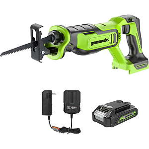 Greenworks 24V 1" Brushless Reciprocating Saw Kit with 2 Ah Battery & Charger 1201002 $47.99