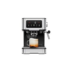 Chefman CraftBrew Espresso Machine, 15 Bar Pump Digital Coffee Maker with Steam Rod $59.99