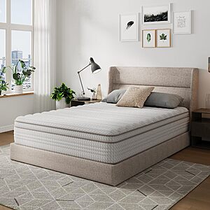 Novilla 14 Inch Queen Size Mattress, Hypoallergenic & Back Pain Relief, Hybrid Queen Mattresses in a Box with Smarts Coils $199.49
