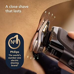 Philips Norelco i9000 Electric Shaver, Ink Black | Premium Adaptive Shaver, Skin-Level Closeness, SenseIQ Technology, Wet and Dry Shave, Charging Stand, Travel Case $159.99