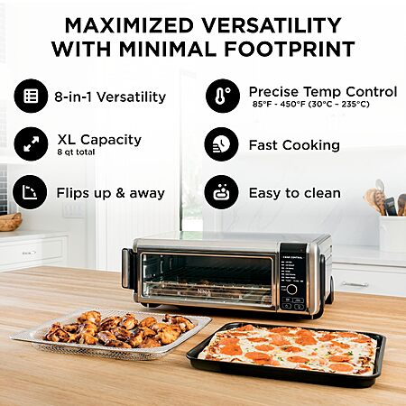 Ninja Digital Air Fry Countertop Oven,-in-, XL, Silver, SP