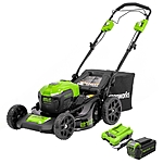 Greenworks 40V 21-Inch Cordless Self-Propelled Lawn Mower w/5ah battery and charger. $300.00 + free shipping.  - $300