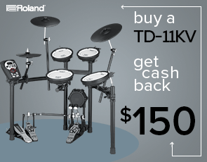 $150 Rebate on Roland TD-11KV V-Drums Kit and $100 Rebate on TD-11K