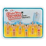 NPW Drinking Buddies Cocktail/Wine Glass Markers, 6-Count, Classic $6.87 FS w/ Prime @Amazon