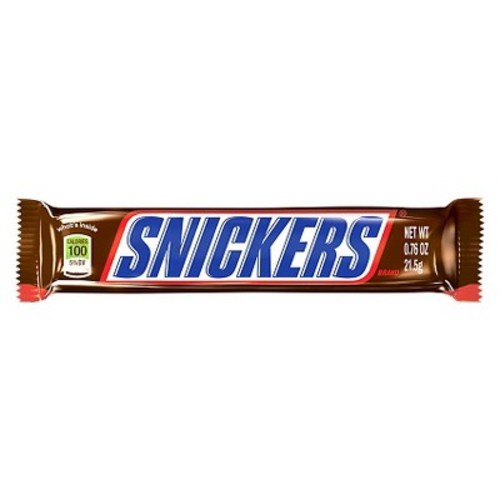 SNICKERS 100 Calories Chocolate Bar Candy, 0.76 oz (24 ...