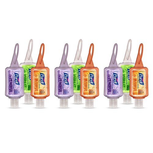 Purell Advanced Hand Sanitizer Essentials Portable Bottle Infused With Essential Oils 1oz Travel Sized Jelly Wrap