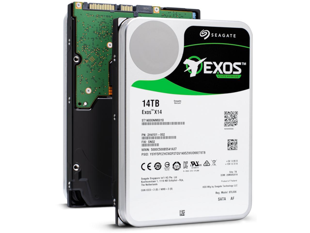 Seagate Exos X14 14TB 7200 RPM 512e/4Kn SATA 6Gb/s 256MB Cache 3.5-Inch Enterprise Hard Drive $304.99