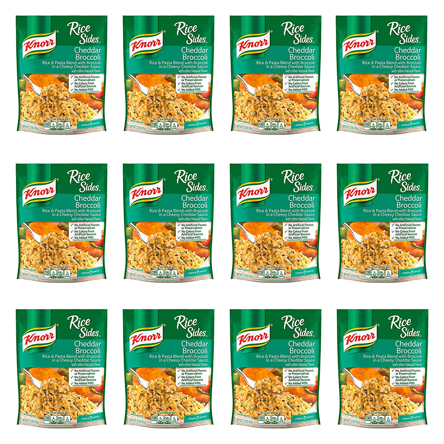 Knorr Rice Sides for a Delicious Easy Meal Cheddar Broccoli No Artificial Flavors 5.7 oz, Pack of 12 $10.2