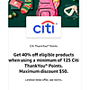 save 40% with CitiThankYou points @ Amazon, YMMV, max discount $50