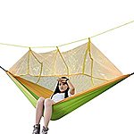 Mosquito Net Hammock Bed Widened Parachute Fabric Double Hammock $13.99+FS/Amazon prime.