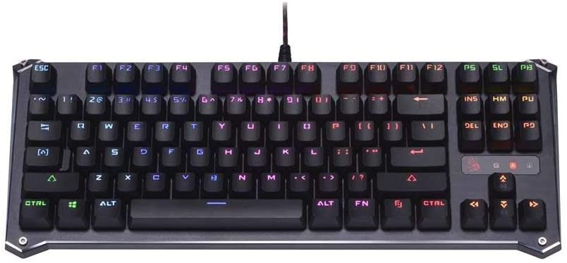B930 TKL Tenkeyless Optical Switch Gaming Keyboard by Bloody Gaming | Fastest Keyboard Switches in Gaming |Ultra-Compact Form Factor | RGB LED Backlit Keyboard | - $59.99