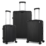 HIKOLAYAE Grand Creek Nested Hardside Luggage Set in Luxury Black, 3 Piece - TSA Compliant CW-A613-BLK-3 - The Home Depot $90