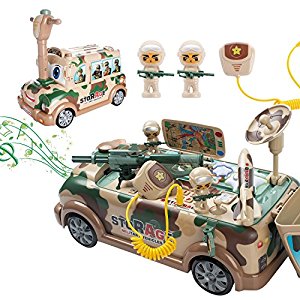 Kids Play Vehicle Toy Christmas Gift for Boy Age 2,3,4,5 with Sound and Music Pretend Play Military $49.99
