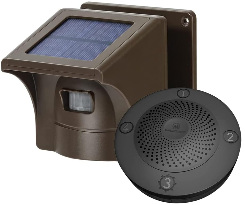 Outdoor Weather Resistant Motion Sensor & Detector-Security Alert System-Monitor & Protect Outside Property eMACROS Long Range Solar Wireless Driveway Alarm $46.99 at Amazon