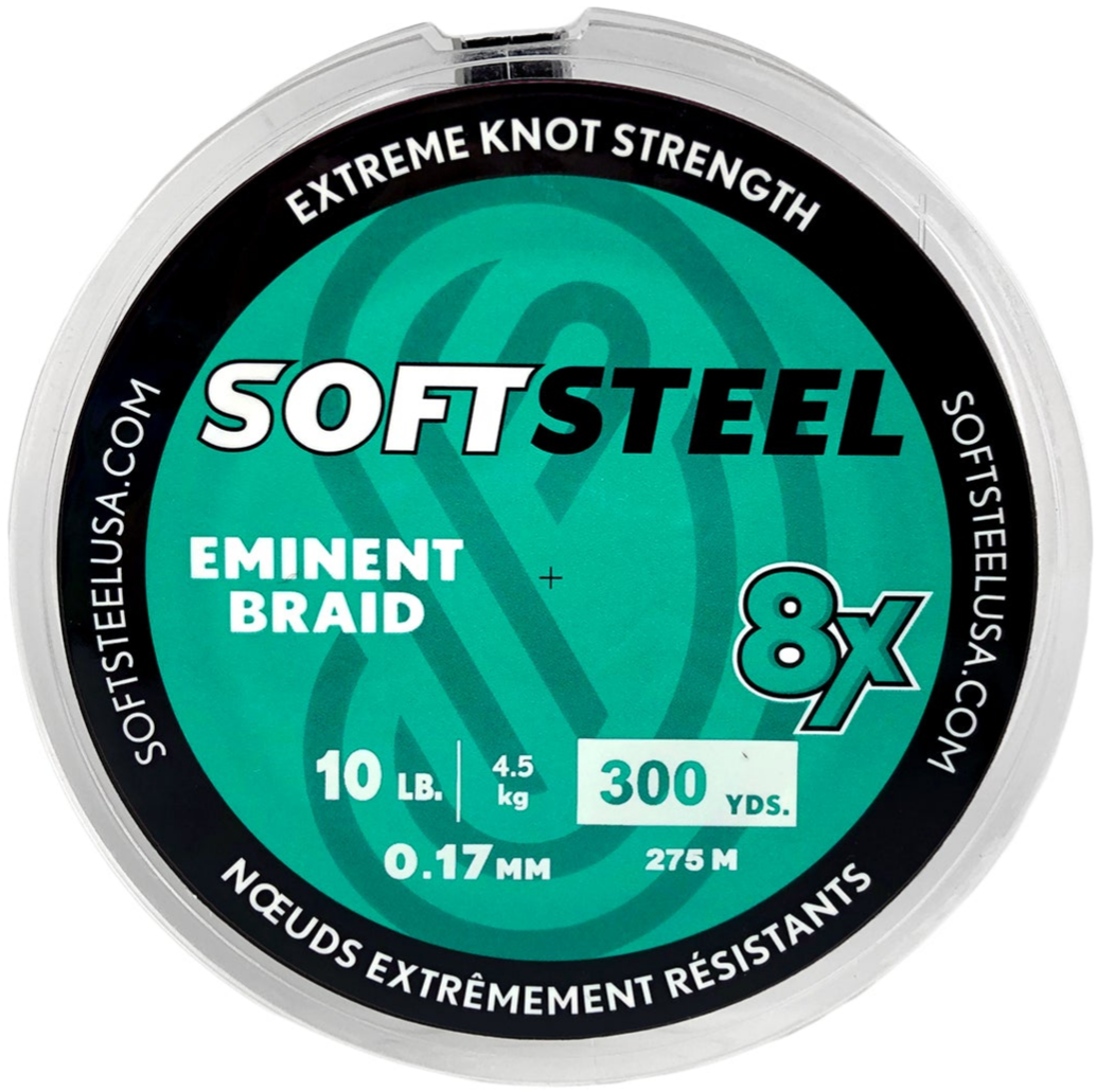 Soft Steel 8X Eminent Braided Fishing Line: 1500 yds $28.75, 150 yds