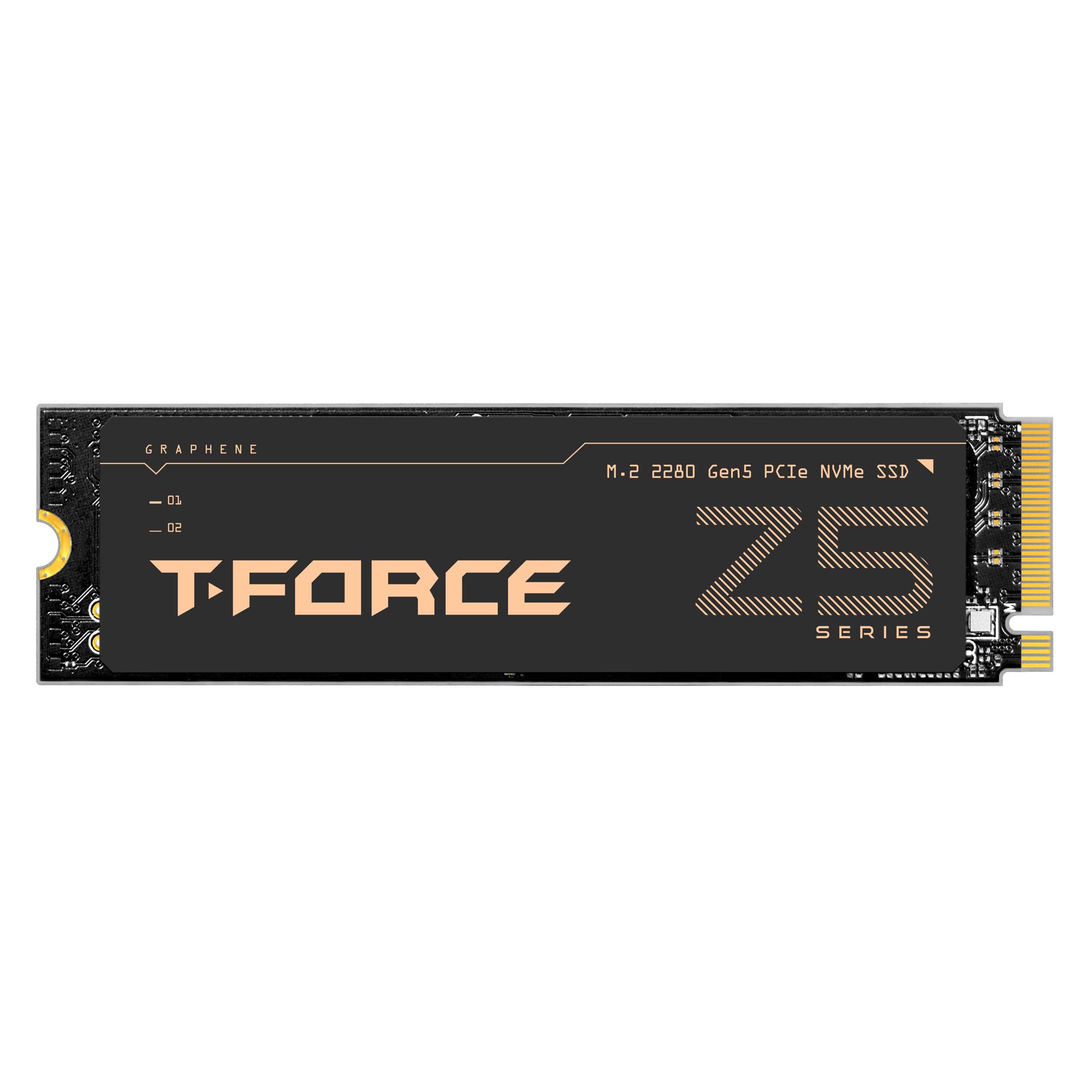 TEAMGROUP T-Force Z540 1TB DRAM SLC Cache 3D TLC NAND NVMe Phison E26 PCIe Gen5x4 M.2 2280 Gaming SSD with Ultra-Thin Graphene Heat Spreader Read/Write 11700/9500 MB/s TM - $100.49