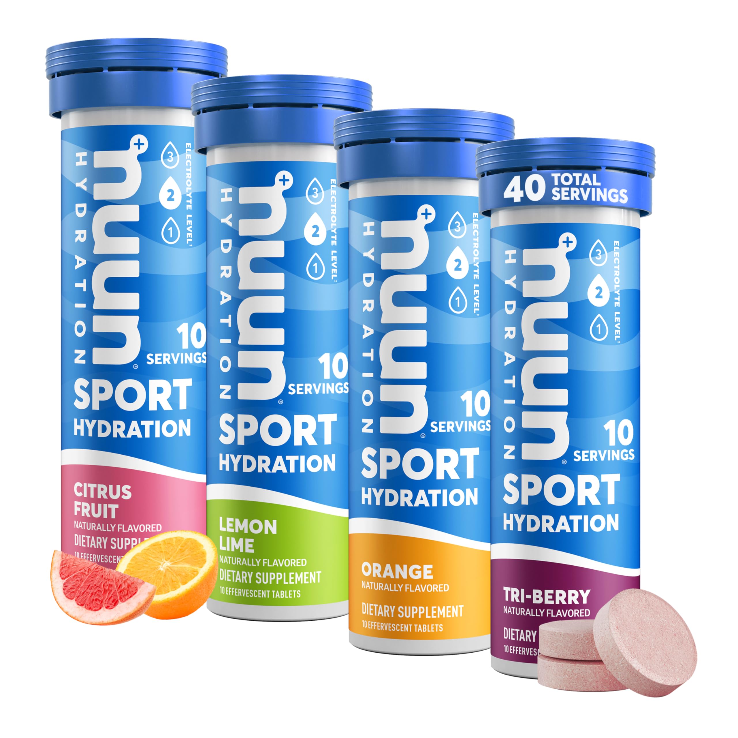 4-Tubes Nuun Hydration Electrolyte Drink Tablets (40 Servings, Citrus/Berry) $15.05 w/ S&S + Free Shipping w/ Prime or $35+