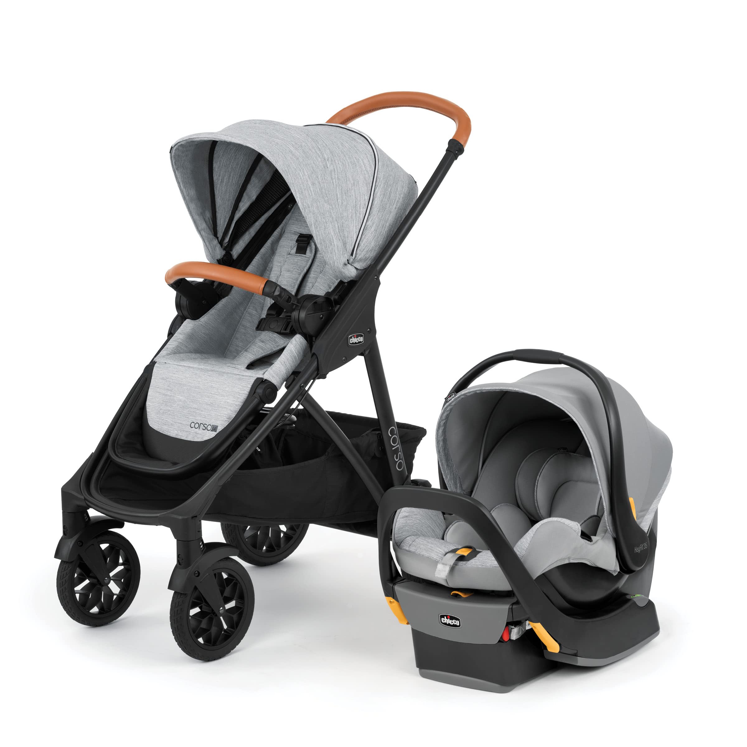 Chicco Modular Travel System - Corso LE Stroller, KeyFit 35 Infant Car Seat and Base - Stroller and Car Seat Combo in Veranda/Grey - $479.20