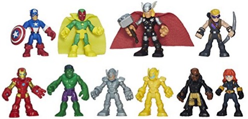 $9.80: 10-Pk 2.5" Marvel Playskool Heroes Superhero Adventures Action Figures Set
