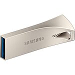 256GB Samsung BAR Plus USB 3.1 Flash Drive (Champagne Silver) $23.10