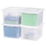 6-Pack 32-Qt IRIS USA Clear View Plastic Storage Bin with Lid $24.50 &amp; More + Free S&amp;H w/ Prime or $35+