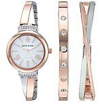 Limited-time deal: Anne Klein Women's Premium Crystal Accented Bangle Watch Set, AK/2245 - $40.82