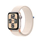 Apple Watch SE (2nd Gen) [GPS 40mm] Smartwatch with Starlight Aluminum Case with Starlight Sport Loop. Fitness &amp; Sleep Tracker, Crash Detection, Heart Rate Monitor, Carbo - $189