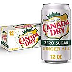 12-Pack 12-Oz Canada Dry Zero Sugar Ginger Ale Soda $3.90 w/ Subscribe &amp; Save