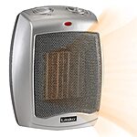 Amazon.com: Lasko Ceramic Adjustable Thermostat Space Heaters, Non-Oscillating, 754200 Silver : Home &amp; Kitchen $10.62