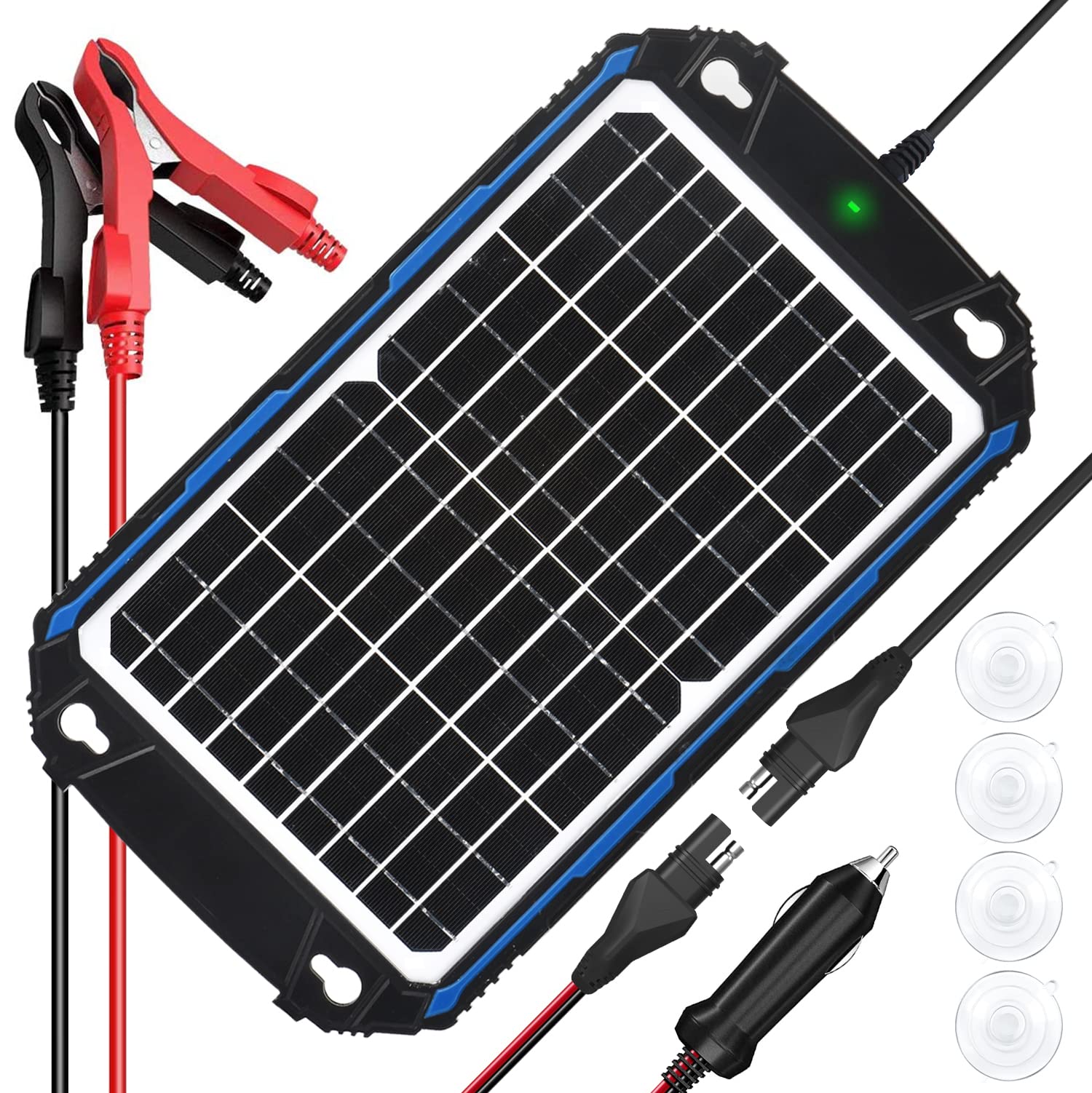 Amazon.com : SUNER POWER Waterproof 12W 12V Solar Battery Charger & Maintainer Pro, Built-in Intelligent MPPT Charge Controller, $50.59