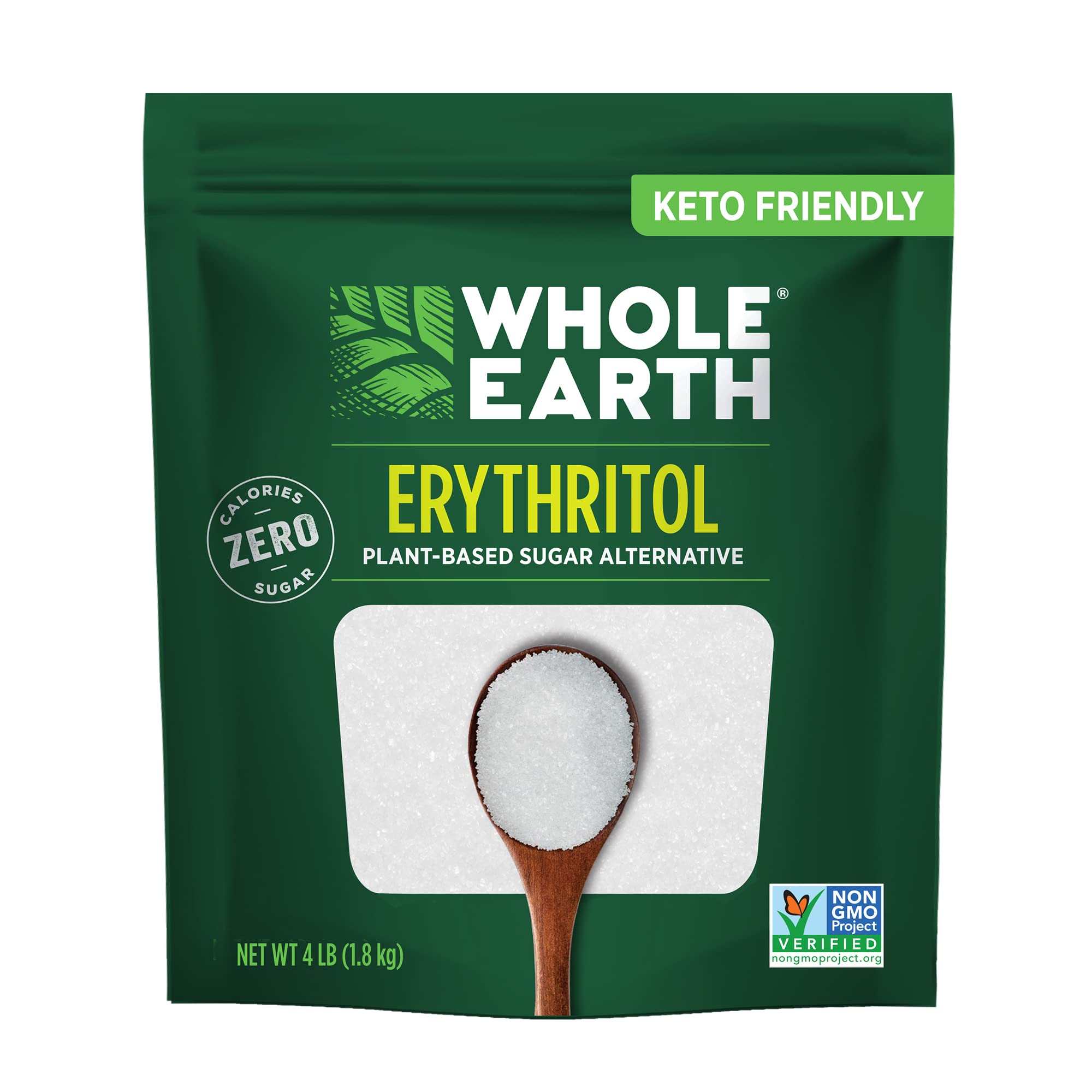 $11.98 w/ S&S: WHOLE EARTH 100% Erythritol Zero Calorie Plant-Based Sugar Alternative, 4 Pound Pouch