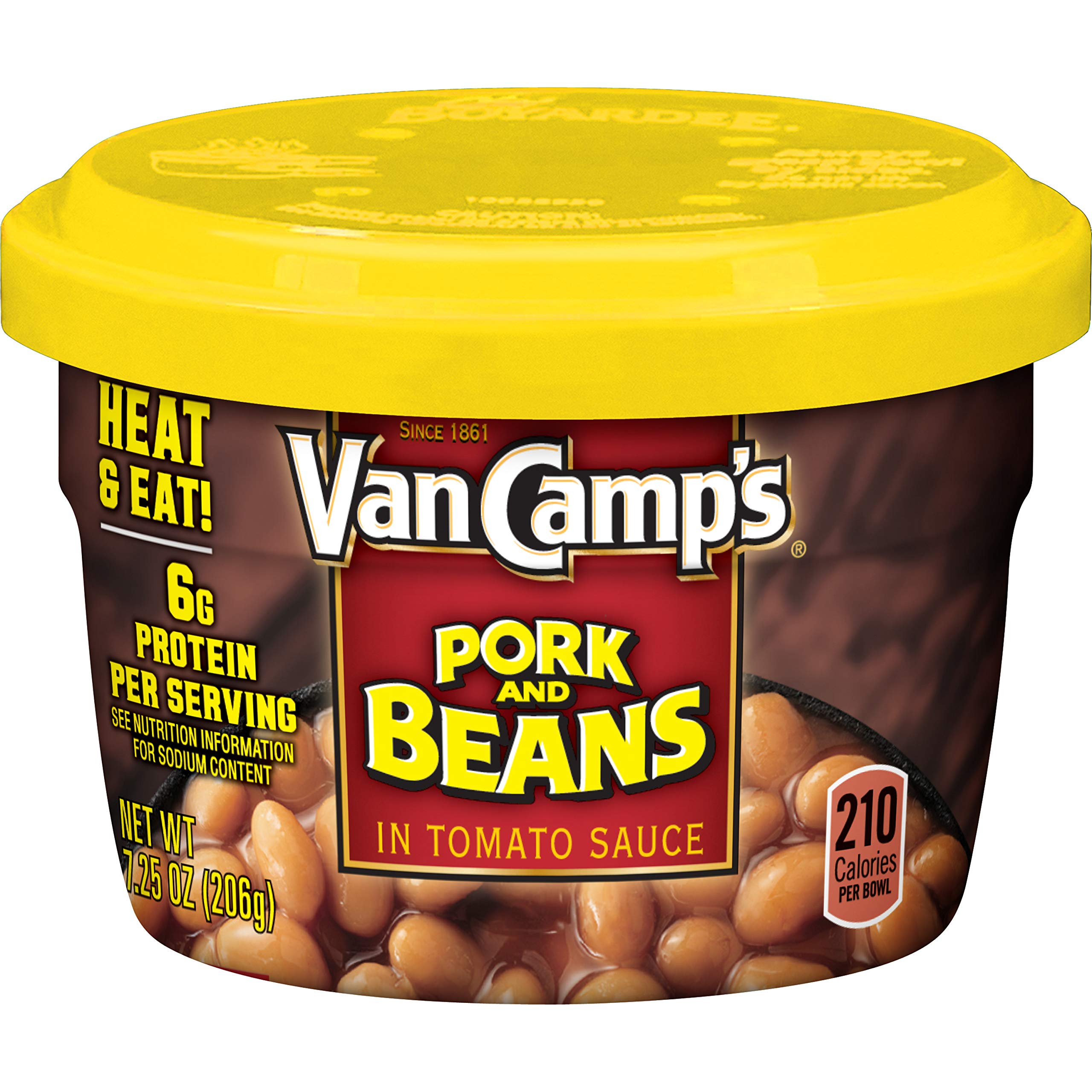 Amazon.com : Van Camp's Pork & Beans Microwavable Cups, 7.25 oz : Grocery & Gourmet Food $0.28